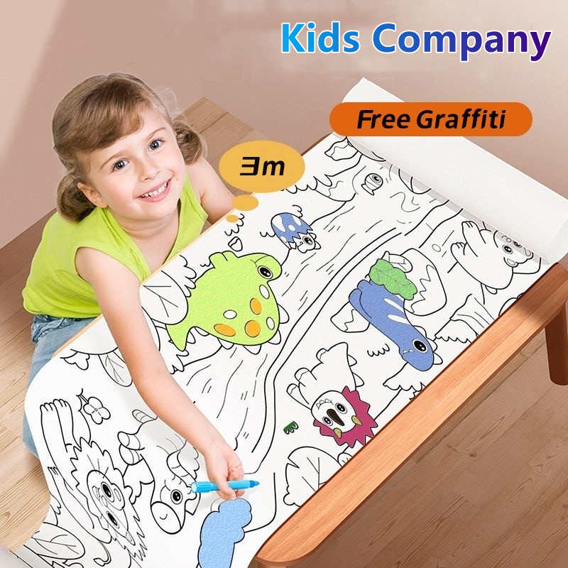 Timi 3M Kids Coloring Roll Painting Rolls Drawing Paper Children's ...