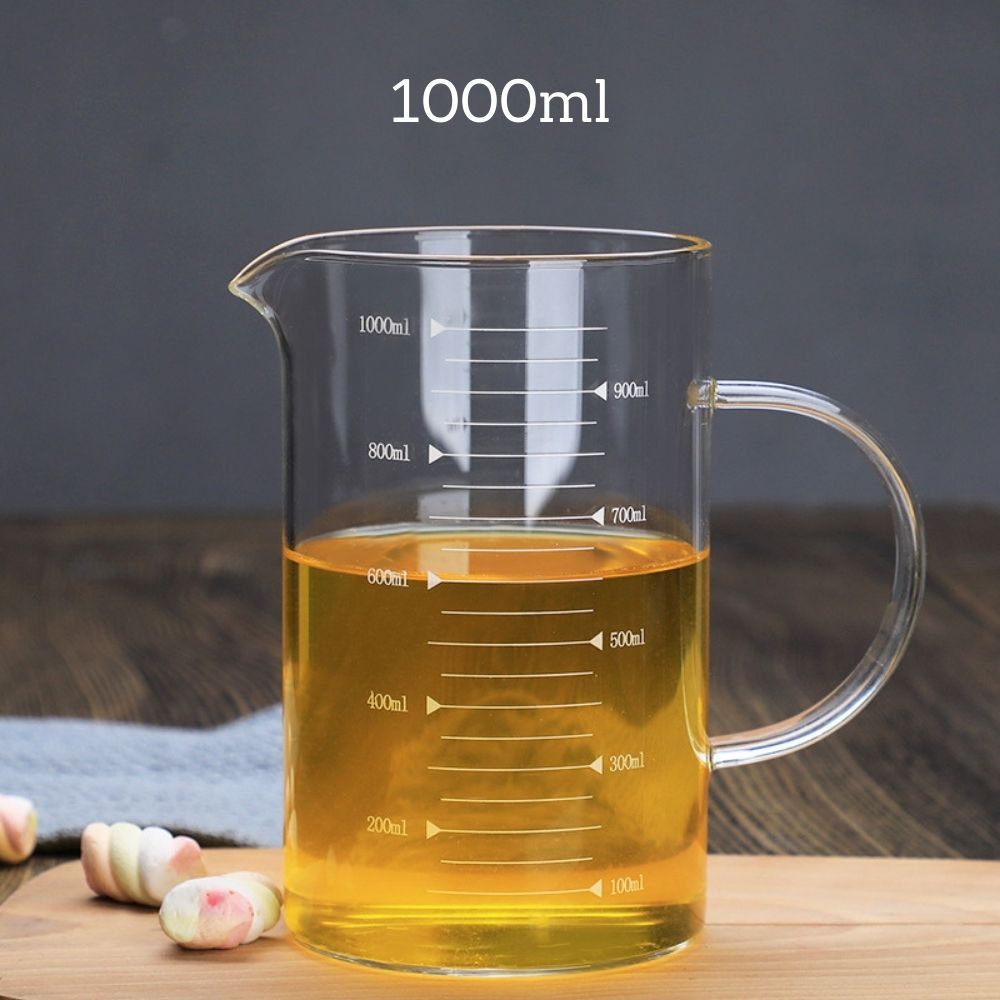 LOCAUPIN Stovetop Safe Borosilicate Glass Liquid Measuring Cup with ...