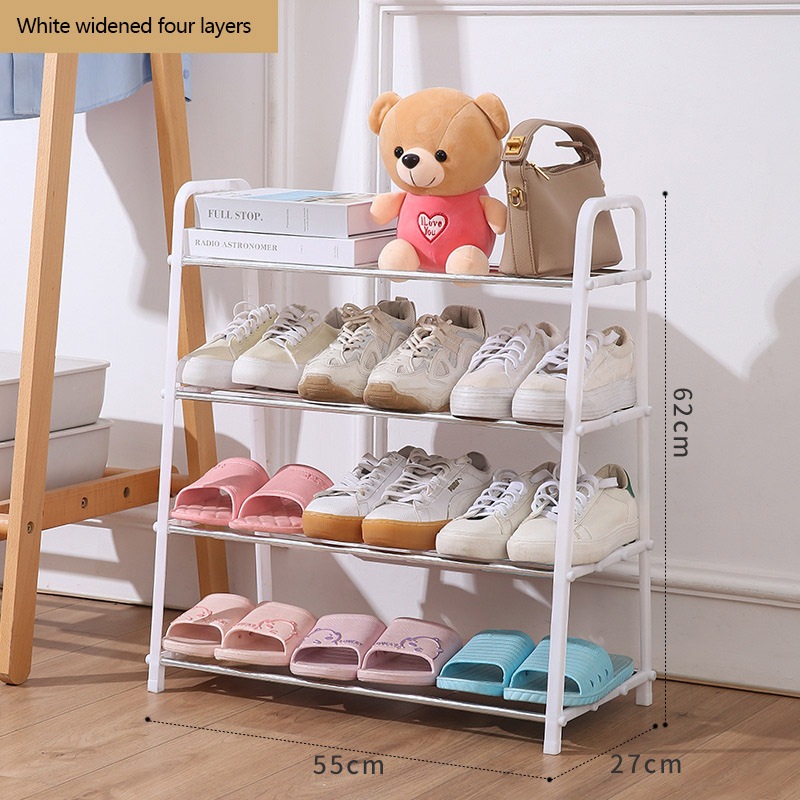 4 layer Simple Assembly Shoe Rack Household Door Dustproof Shoe Cabinet ...