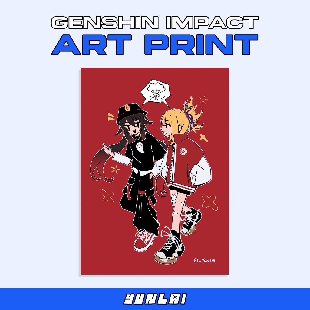 Genshin Impact Hu Tao Yoimiya Art Print | 5R Matte | Shopee Philippines