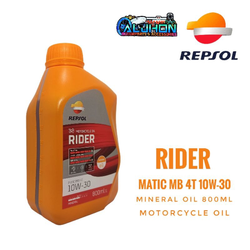 REPSOL RIDER MATIC MB 10W-30 800ML | Shopee Philippines