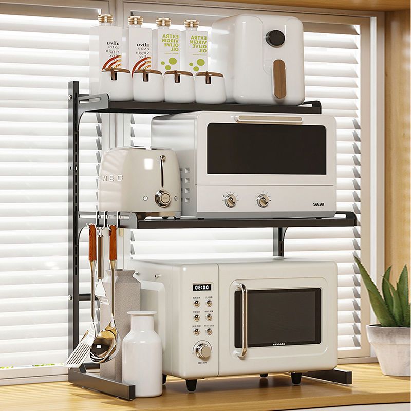 Large Capacity 2/3 Tier Microwave Wall Shelf Rack Steel Expandable ...