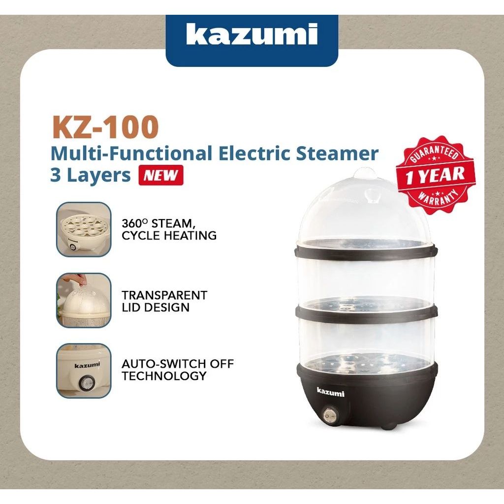 GADGETHITS KAZUMI KZ-100 Multi-Functional Steamer 2 & 3 Layers 350W ...
