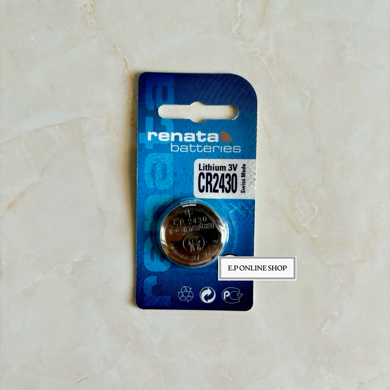 Renata CR2430 Lithium-Batterie, 3V – Swiss Made, 1 Stück, Für Uhren & Kleine Elektronik