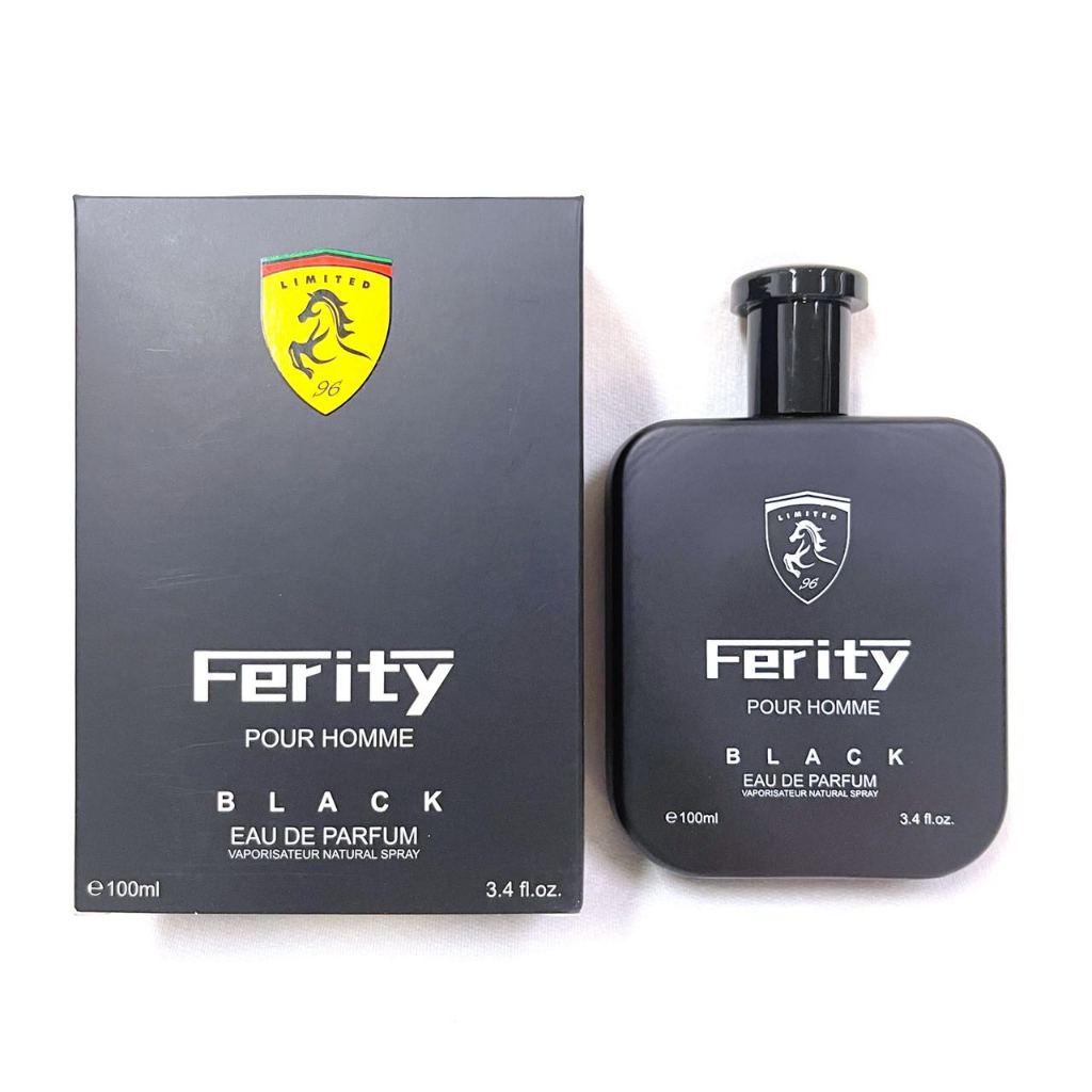 Ferity BLACK POUR HOMME 100ml perfume for men | Shopee Philippines