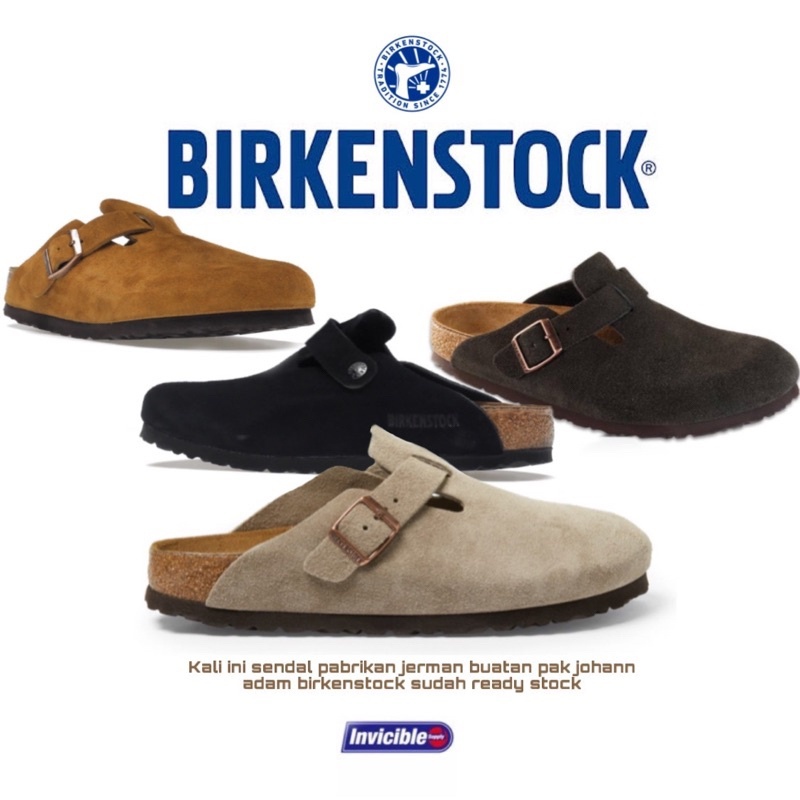 birkenstock boston suede taupe / BIRKENSTOCK BOSTON