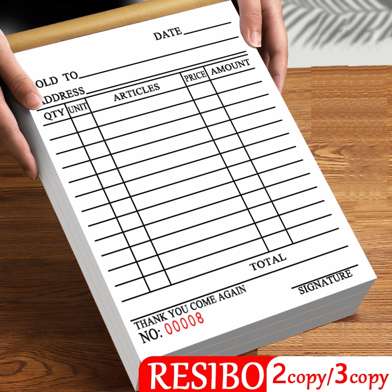 Carbonized Receipt Resibo Wholesale With Carbon Paper Duplicate Receipt ...