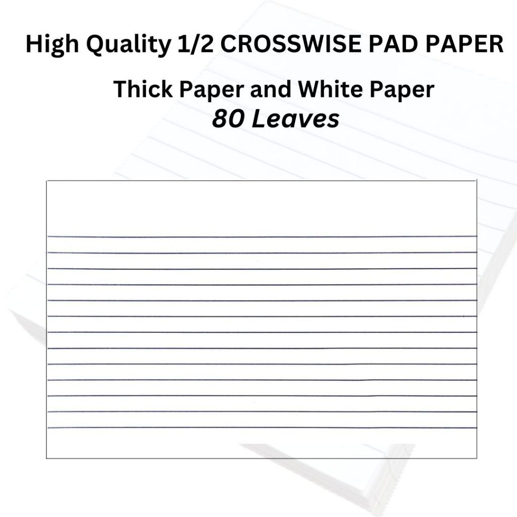 High Quality 1/2 Crosswise Quiz Pad Paper (80 Sheets) | Shopee Philippines