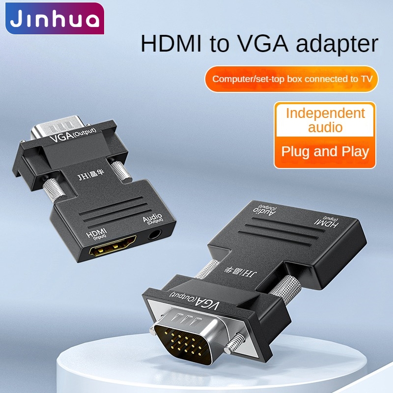 Jinghua 1080p Hdmi Female To Vga Male Converter Adapter With Audio Output Cable Shopee Philippines