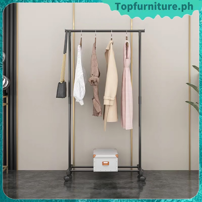 ️PH⭐ Bedroom Clothes Rack Hanger Rack Drying Rack Single Person ...