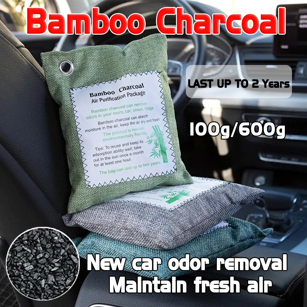 Activated Bamboo Charcoal Bag Odor Remover Air Purifying Bags Deodorant ...