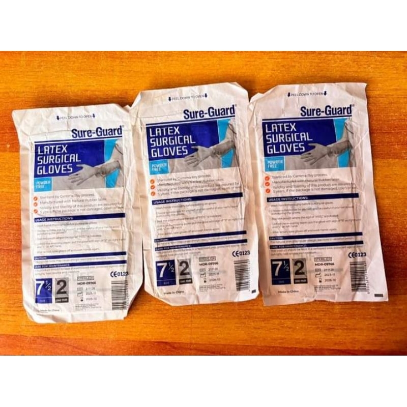 SureGuard Sterile Gloves Size 7.5 (3pcs) Shopee Philippines