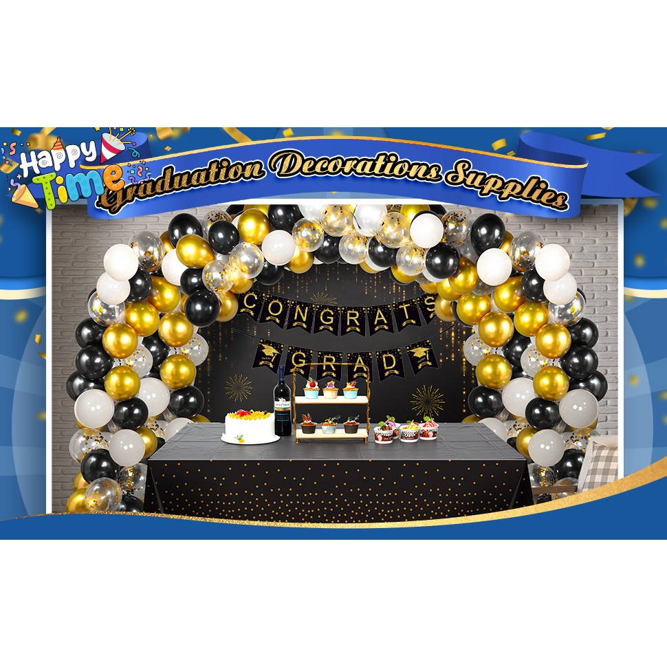 Class 2024 Balloon Round Graduation Party Backdrop