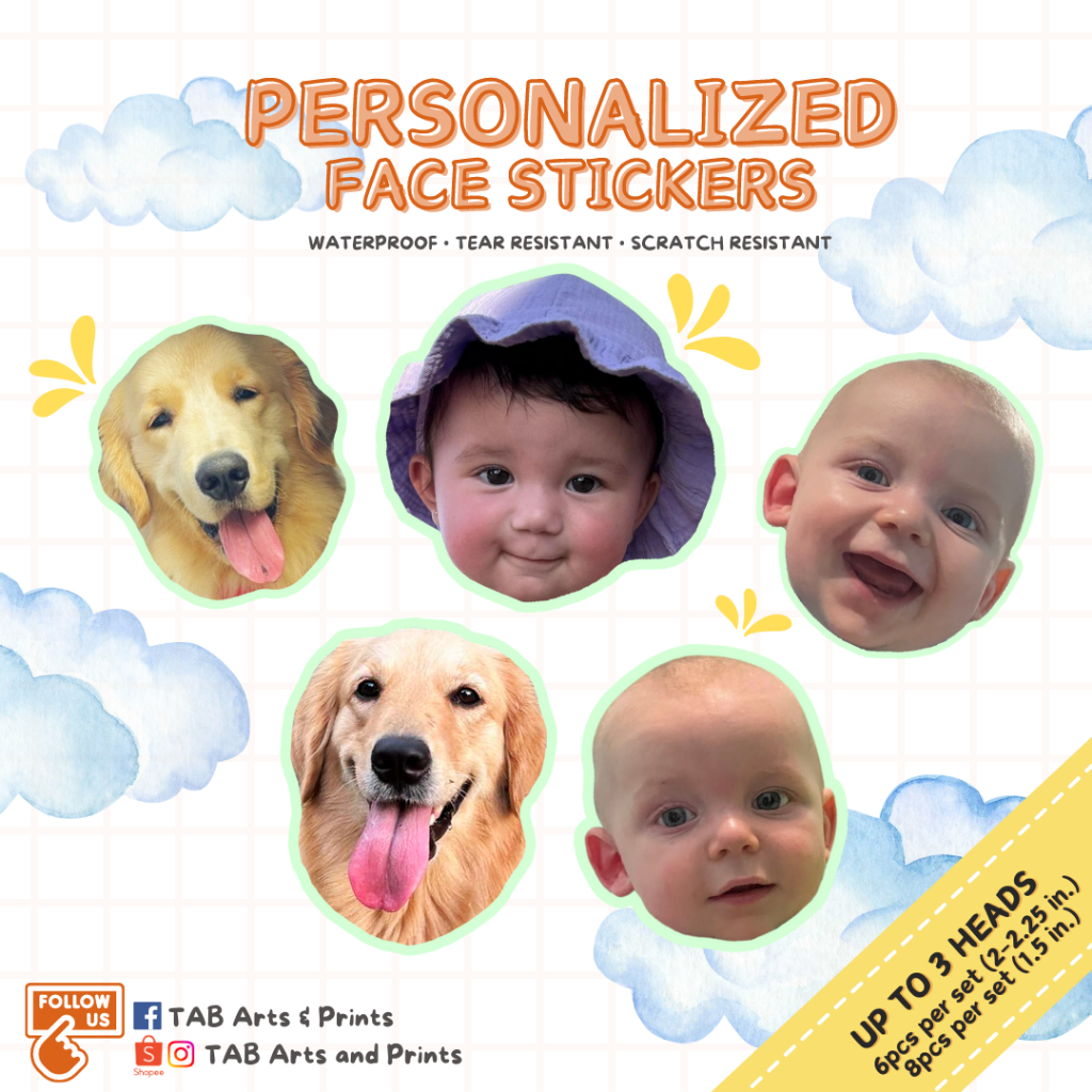 Customized Personalized Face Sticker | Premium Vinyl Laminated ...