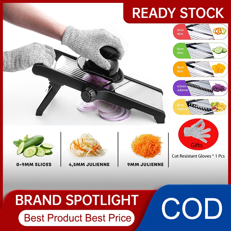 Adjustable Stainless Steel Mandoline Slicer Professional Handheld Kitchen Julienne Cutter