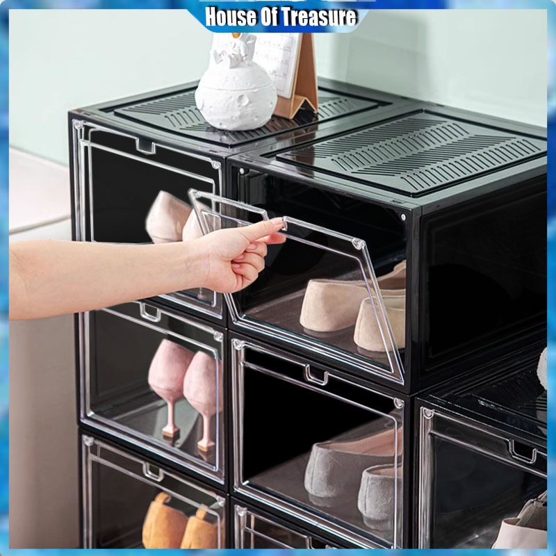 Large Size Colorful Shoe Box Foldable Drawer Case Shoe Rack Hard ...