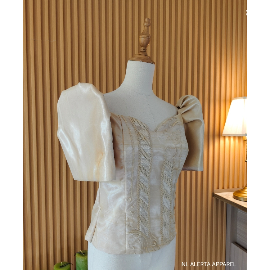 MODERN FILIPINIANA MESTIZA AND PUFF SLEEVE TOP BARONG FOR WOMEN ...