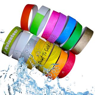 100pcs Customized Waterproof Disposable Event Wristband Non-woven Tyvek ...