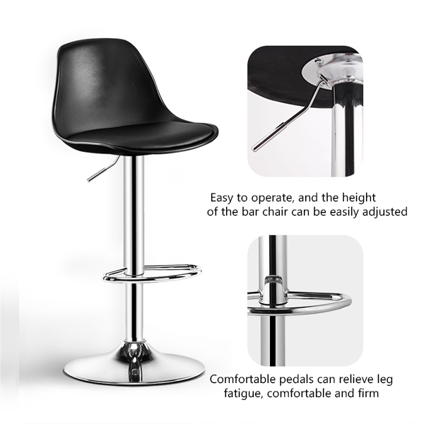 (COD)High Bar Chair Home Bar Stool Dining Chair Air Lift Swivel Chair ...