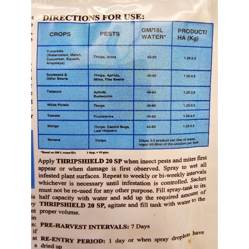 Thripshield / Thrip Shield Insecticide / Pests Control - Agway | Shopee ...
