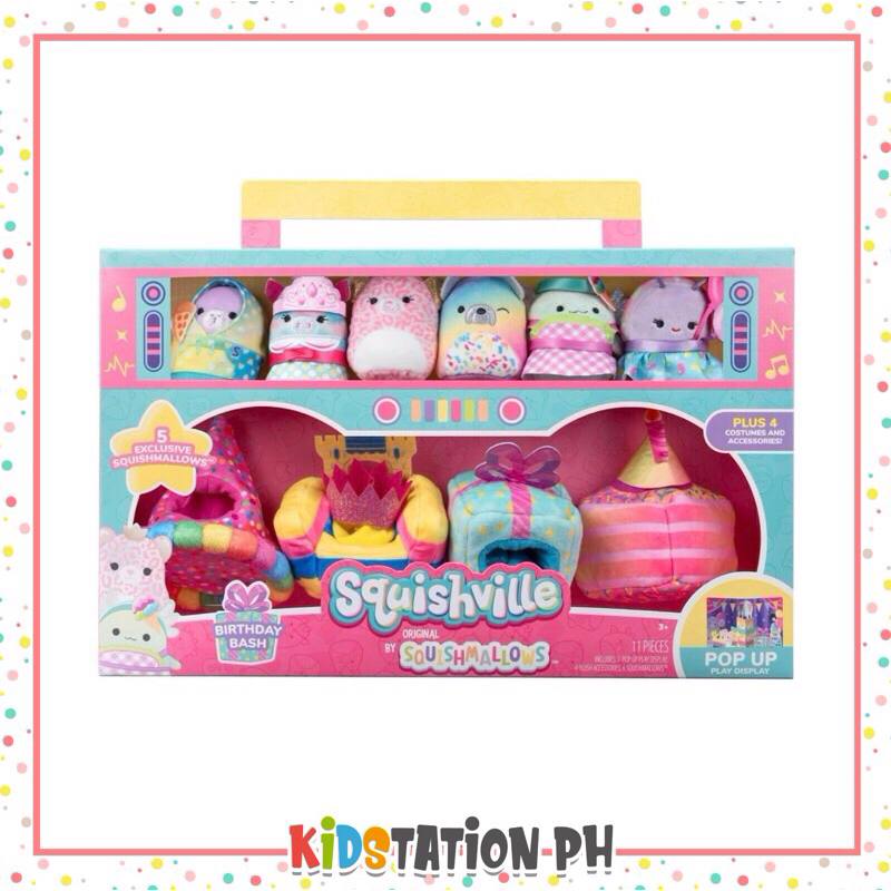 Squishville Play And Display Storage - Vitrina Con 4 Peluches Squishmallows De 5cm