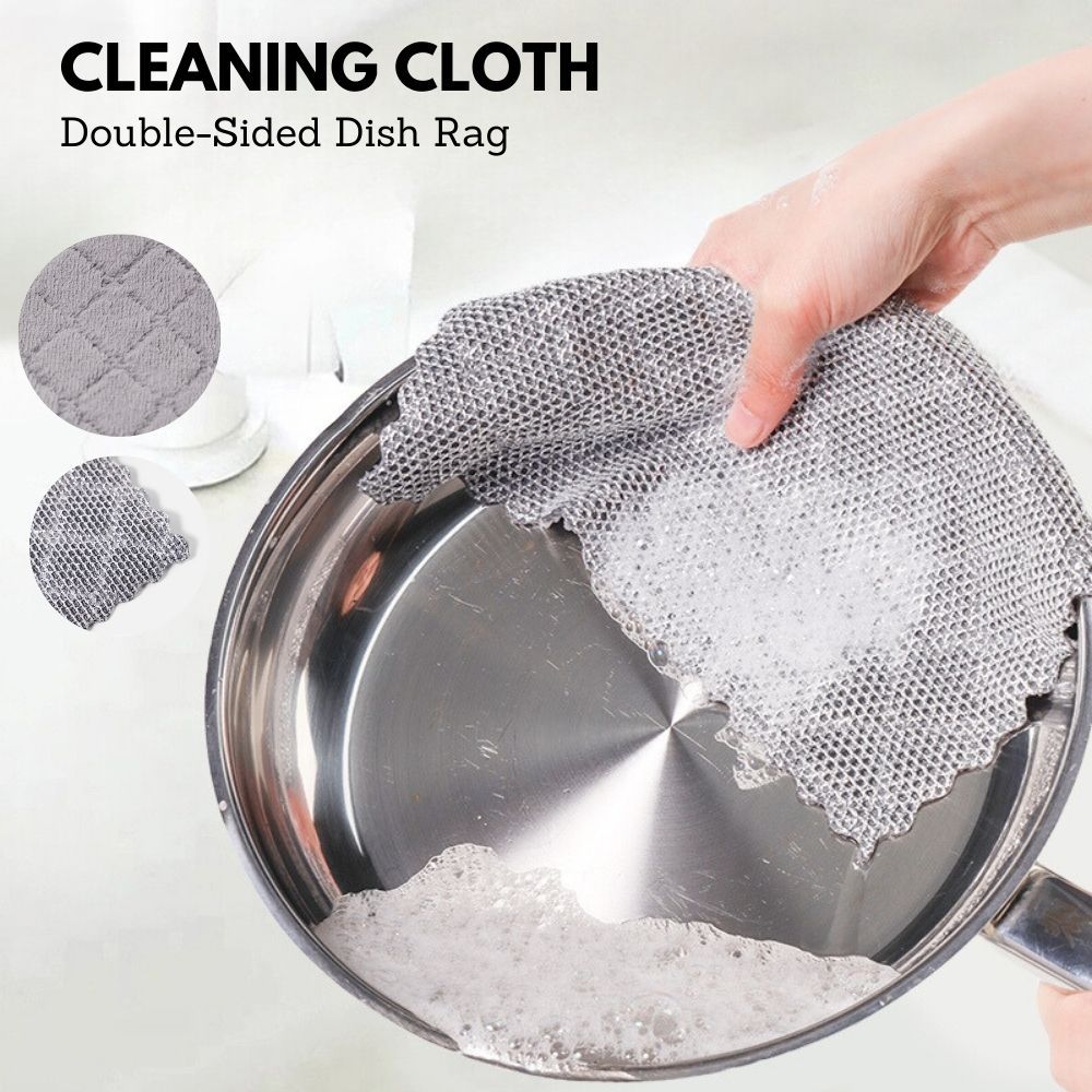 LOCAUPIN 5pcs Multipurpose Cleaning Cloth Absorbent Double Sided Pot ...
