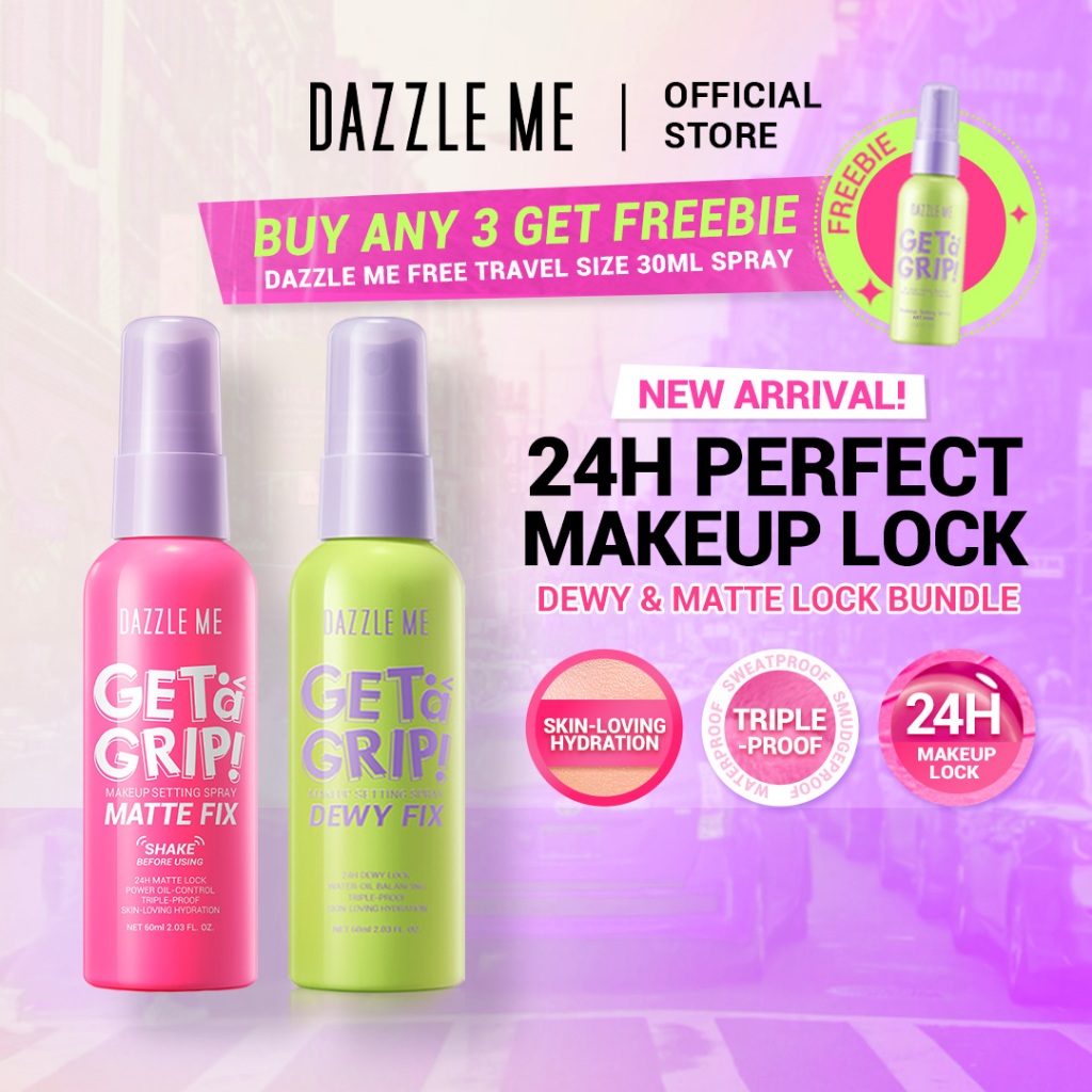 [BUY 3 GET 4!!] DAZZLE ME Get a Grip! Makeup Setting Spray Maek Up Set ...