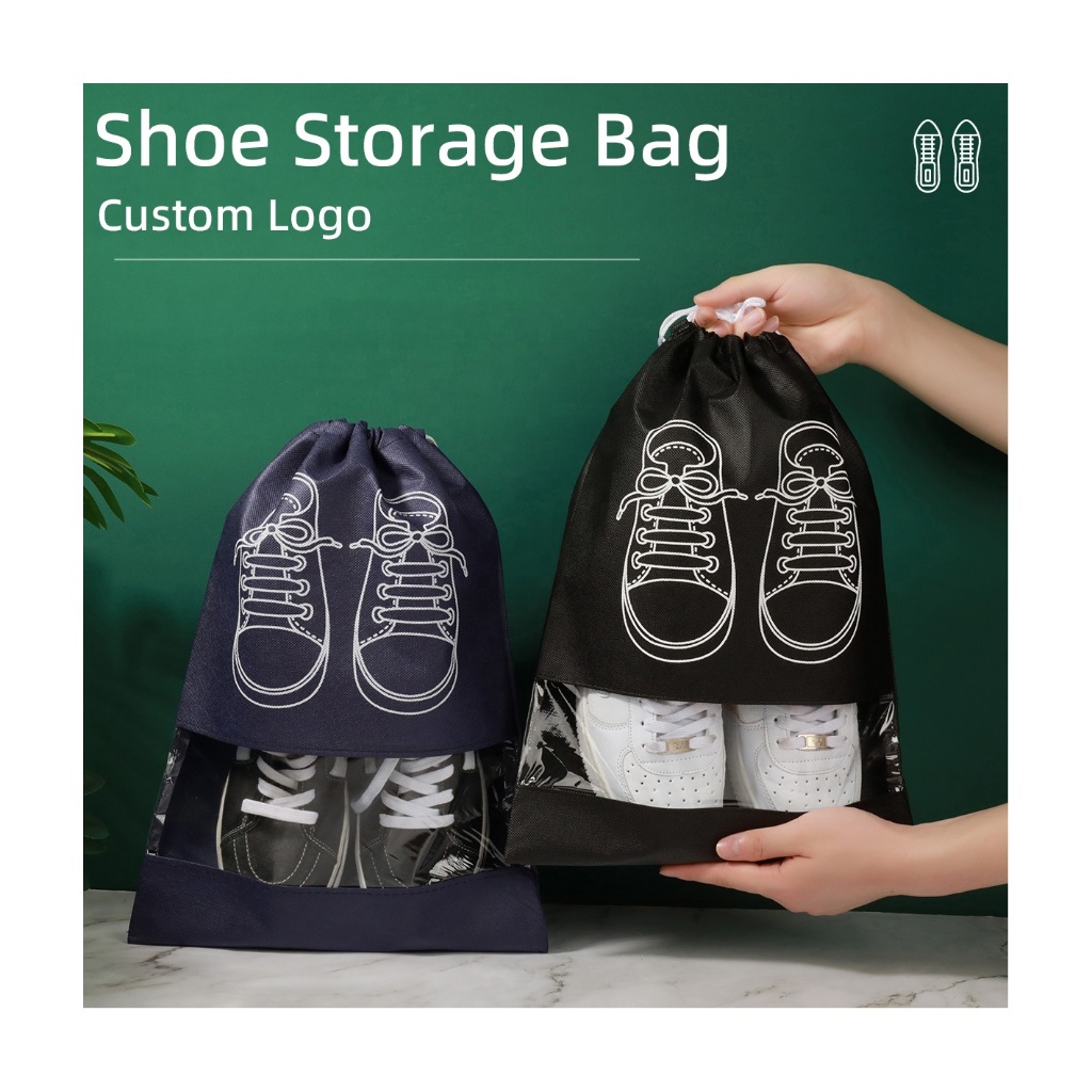 44*32cm large portable travel waterproof shoe bag drawstring