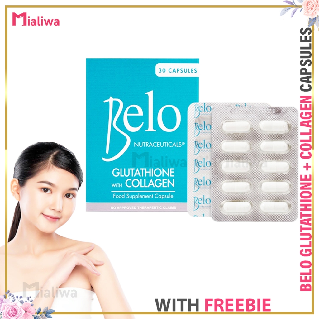 belo collagen glutathione 2 Packs Bundle – with Capsules (30 Count) & Sunscreen 30ml : Beauty & Personal Care BELO Glutathione with Collagen Dietary
