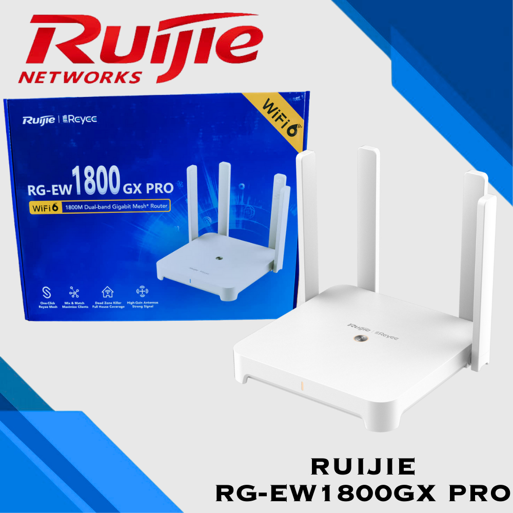 RUIJIE RG-EW1800GX PRO 1800M Wi-Fi 6 Dual-band Gigabit Mesh Router ...