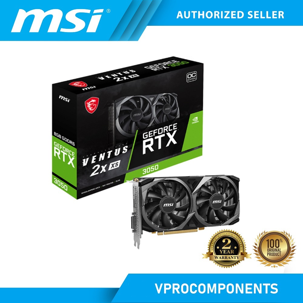 MSI Geforce RTX 3050 Ventus 2X XS 8GB GDDR6 OC Graphic Card | Shopee  Philippines