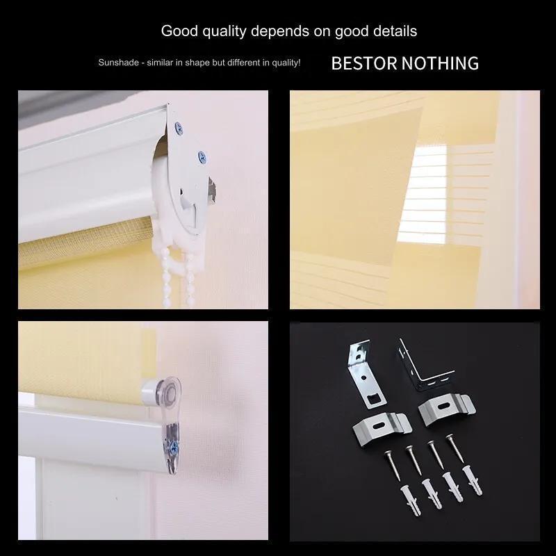 Shutter curtain lift full blackout hand pull bathroom office living ...