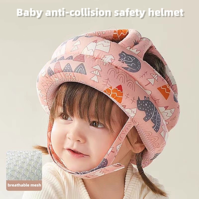 Baby Crawling or Walking Protection Soft Cotton Hat Learning To Walk Anti  Fall Head Safety Helme