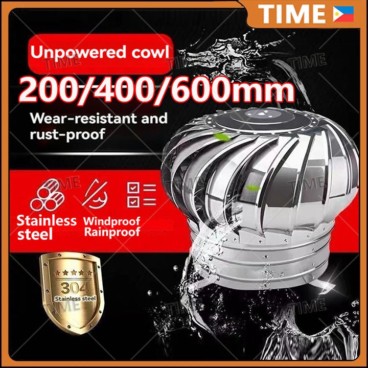 200 400mm Stainless Steel Roof Ventilator Wind Turbines Air Vent Attic Ventilator Shopee 3562