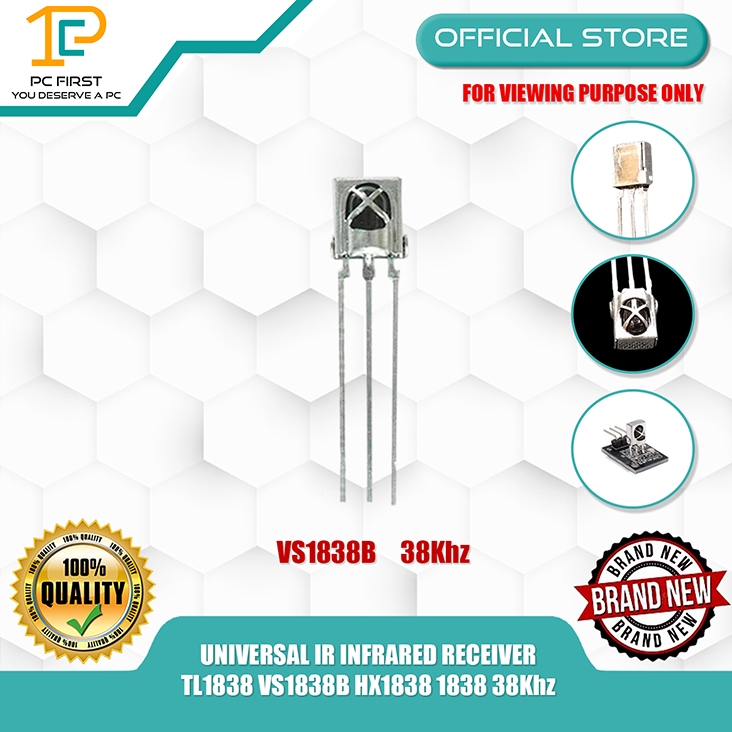 PC FIRST UNIVERSAL IR INFRARED RECEIVER TL1838 VS1838B HX1838 1838 ...