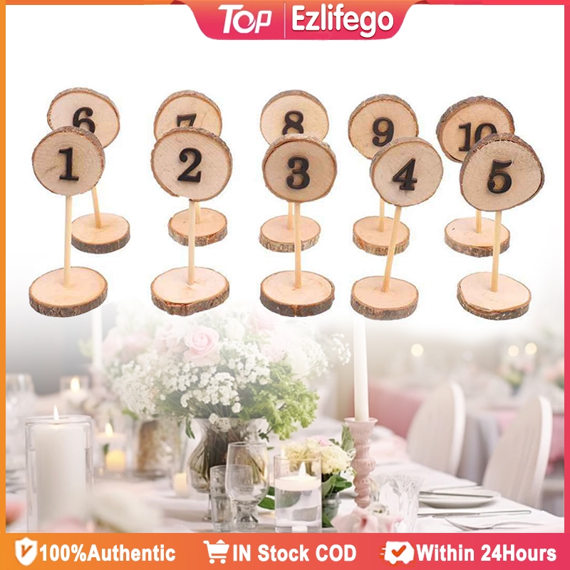 Wooden Wedding Table Numbers Wood Restaurant Table Numbers for Banquet ...