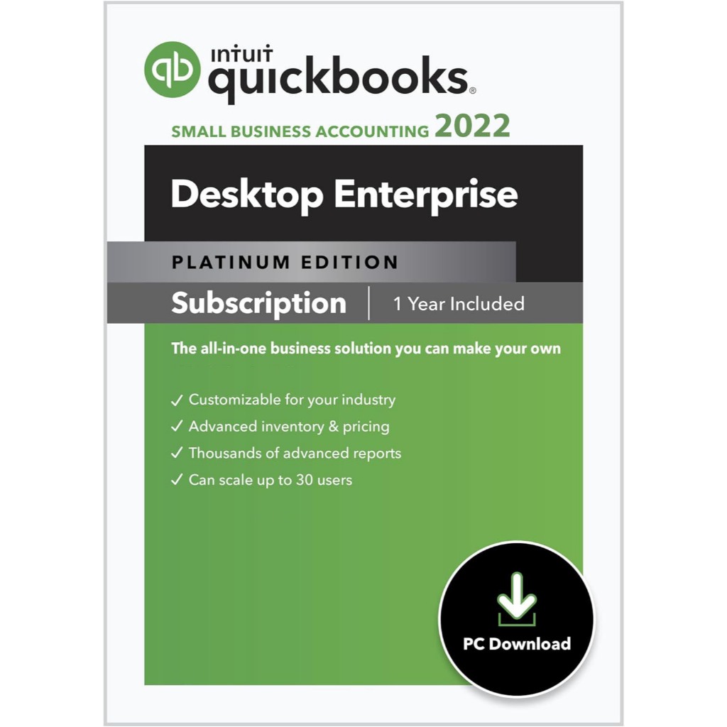 2022 - Quickbooks Enterprise Platinum Accountant 30 Users Max | Shopee ...