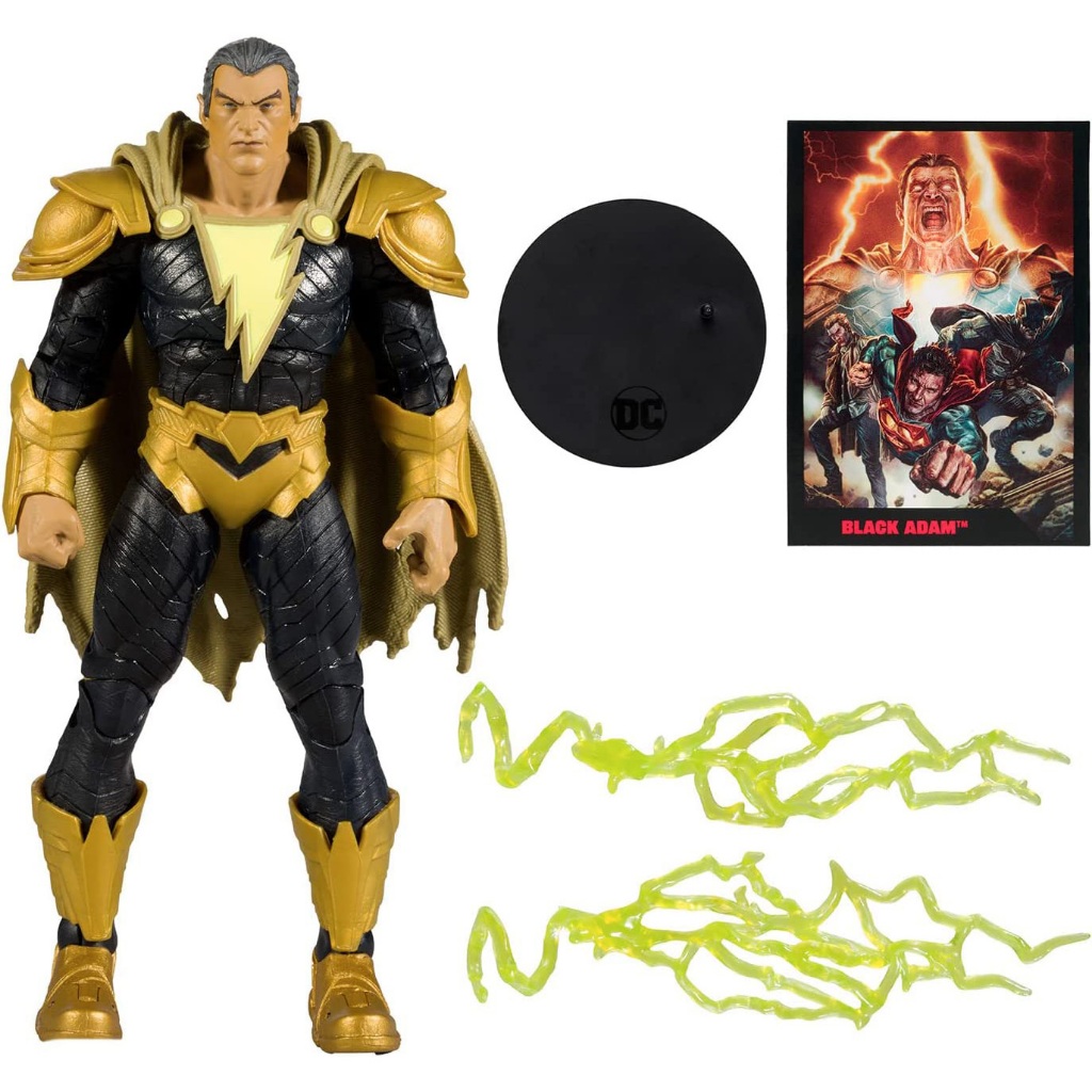 DC Direct Page Punchers Action Figure Black Adam With Black Adam Comic Line Art Variant