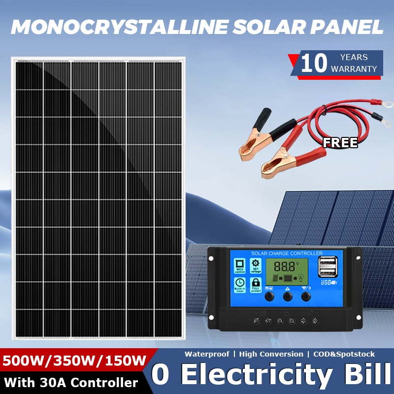 solar panel 500W 150W 350W monocrystalline silicon panel household ...