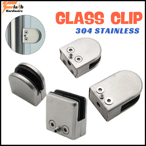 Glass Clip for window wall clip wall mounted Stainless Steel 304 Flash ...