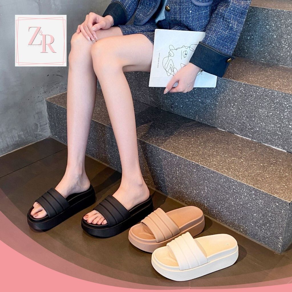 Z&R Simple Glamorous Thick Sole Casual Outdoor Slippers For Women