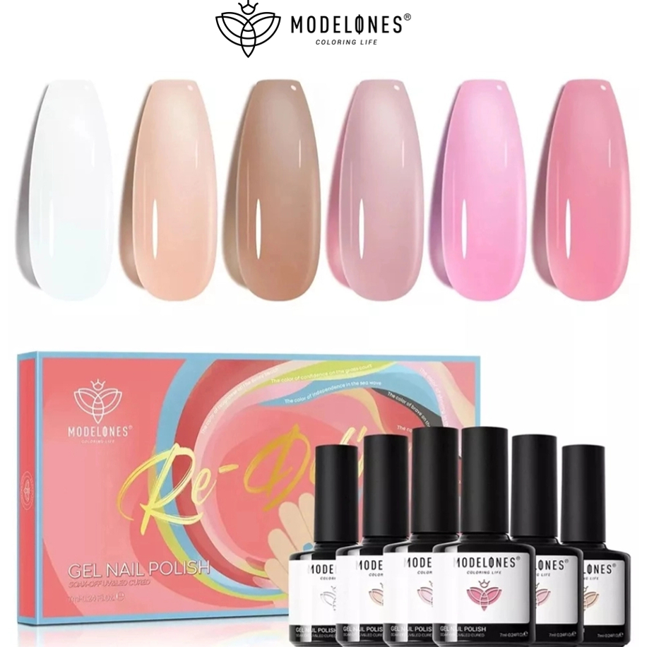 MODELONES Builder 56g Gel Clear Color Nail Extensions Poly Art Polish ...