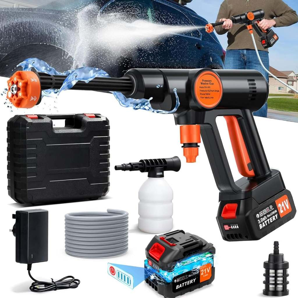 Cordless Pressure Washer Portable Car Wash Foam Spray Gun Jet Washer