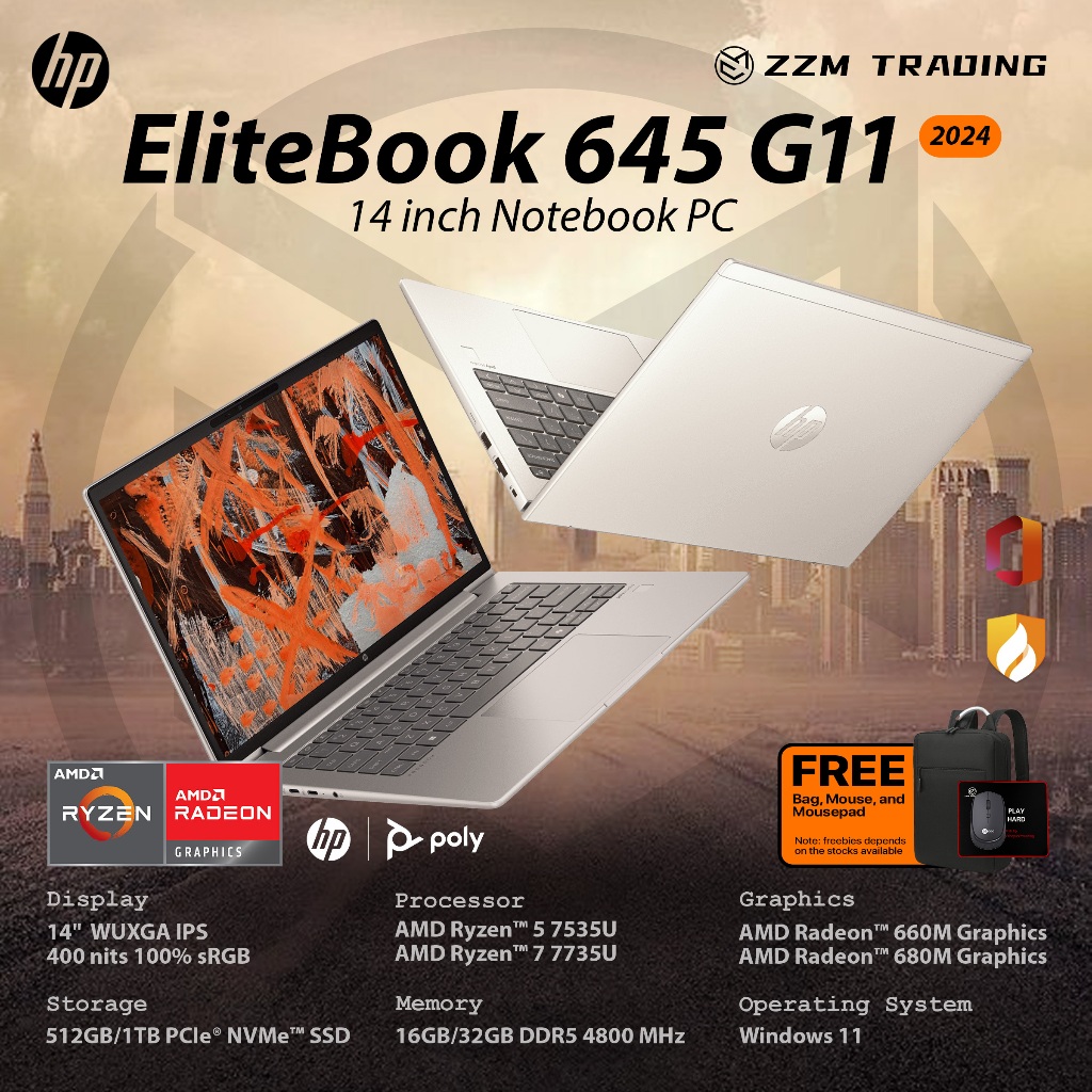 HP EliteBook 645 G11 R7 7735U Radeon GPU 14