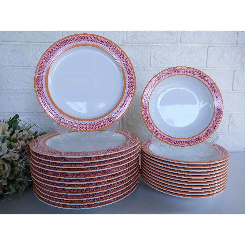 Tupperware 6-PC Fiery Fiesta Deep Plate | Shopee Philippines