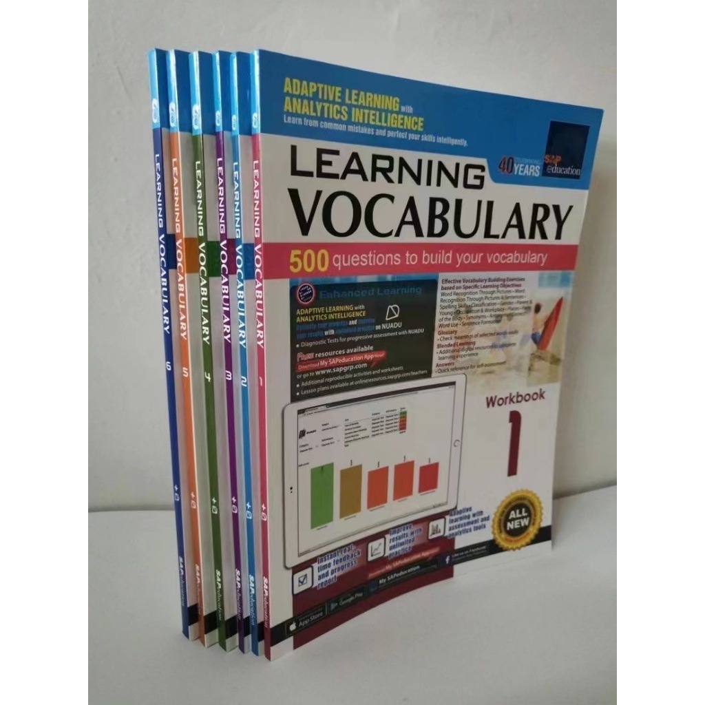 6 Books Age 6-12 SAP Learning Vocabulary English Workbook Singapore ...