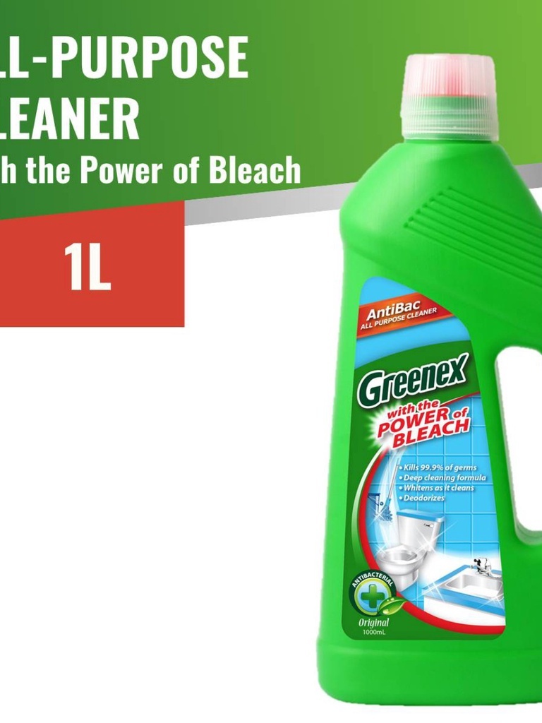 Greenex All Purpose Cleaner Original With The Power Of Bleach 1Liter ...