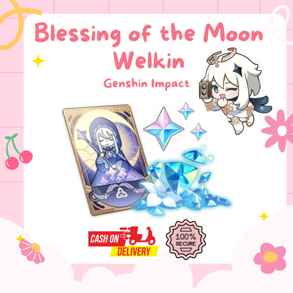 Blessing of the moon welkin genshin impact collectible cards | Shopee ...