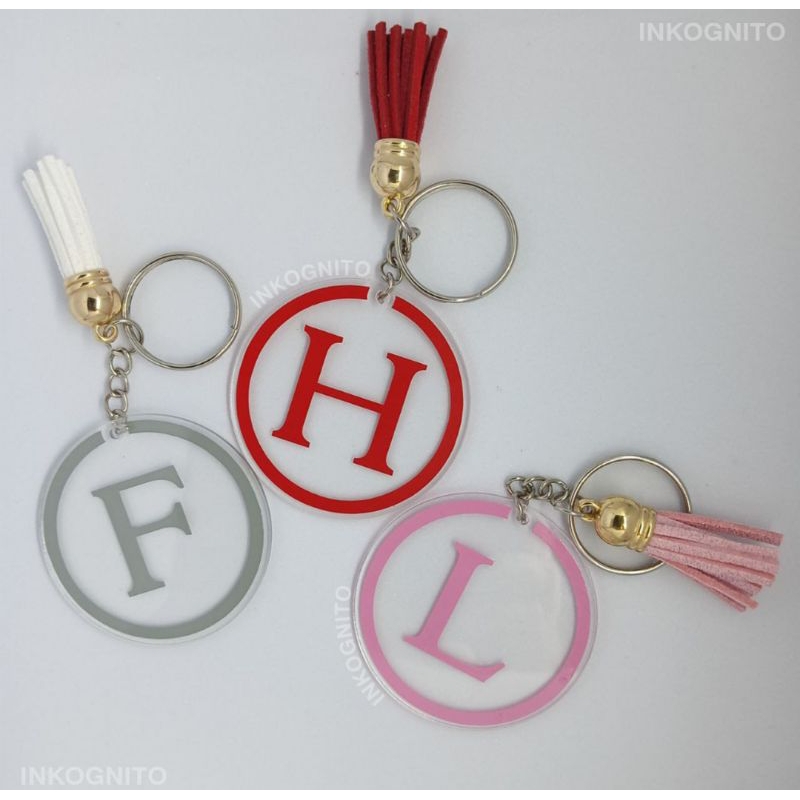 Letter Keychain with Tassel Personalized Customized Souvenir Giveaway ...