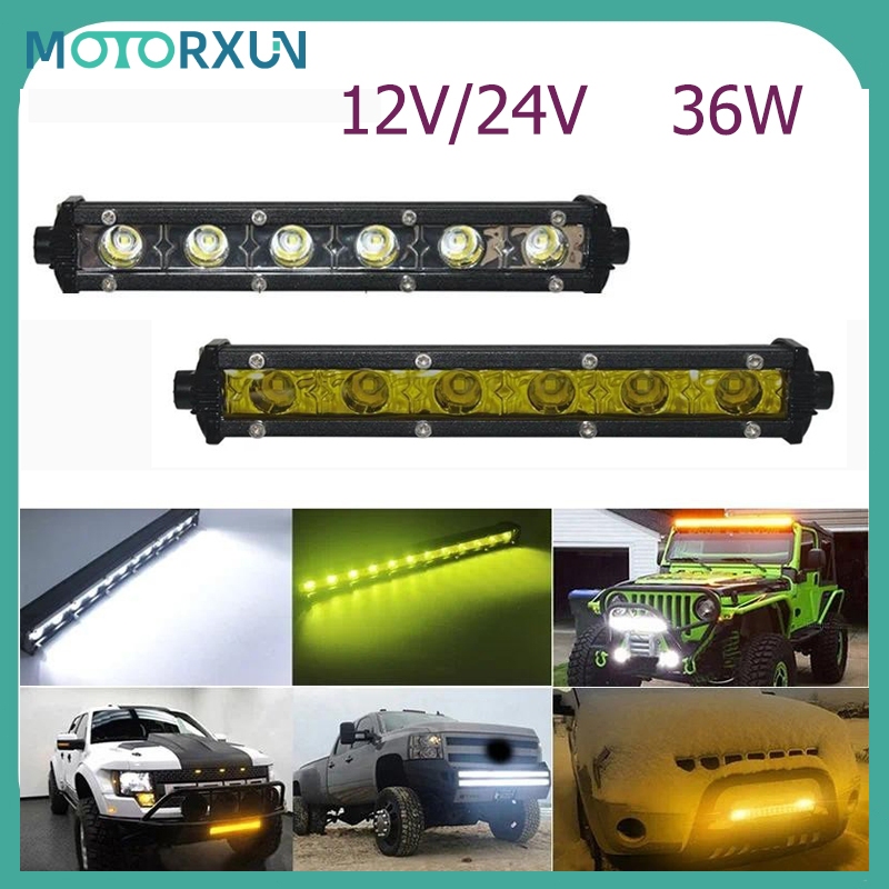 Work Light Bar 12V 24V 18W 36W 7Inch 6LED Driving Fog Light for ...